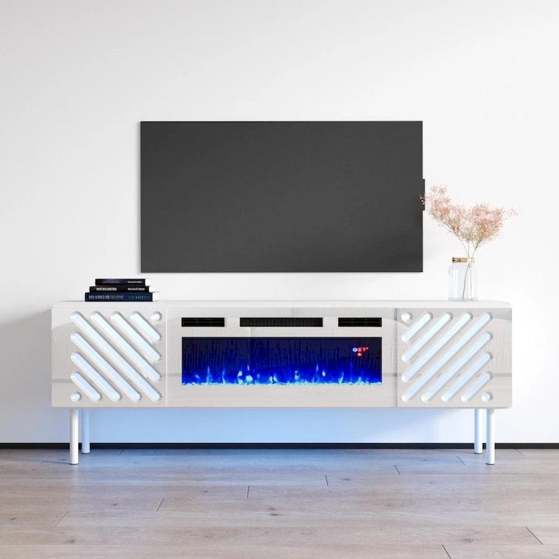 WH-EF Electric Fireplace 63 TV Stand