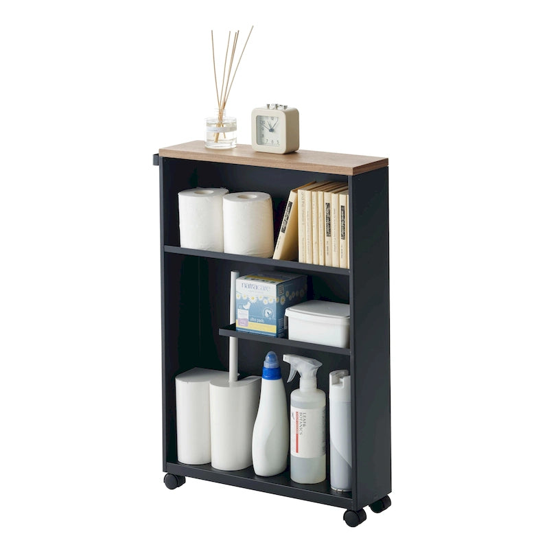 Rolling Storage Cart, Steel, Minimal Assembly - L 18.7 x W 5.12 x H 26.97 inches