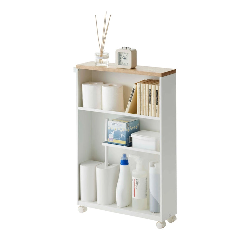 Rolling Storage Cart, Steel, Minimal Assembly - L 18.7 x W 5.12 x H 26.97 inches